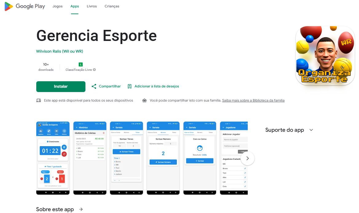 Aplicativo Esporte
